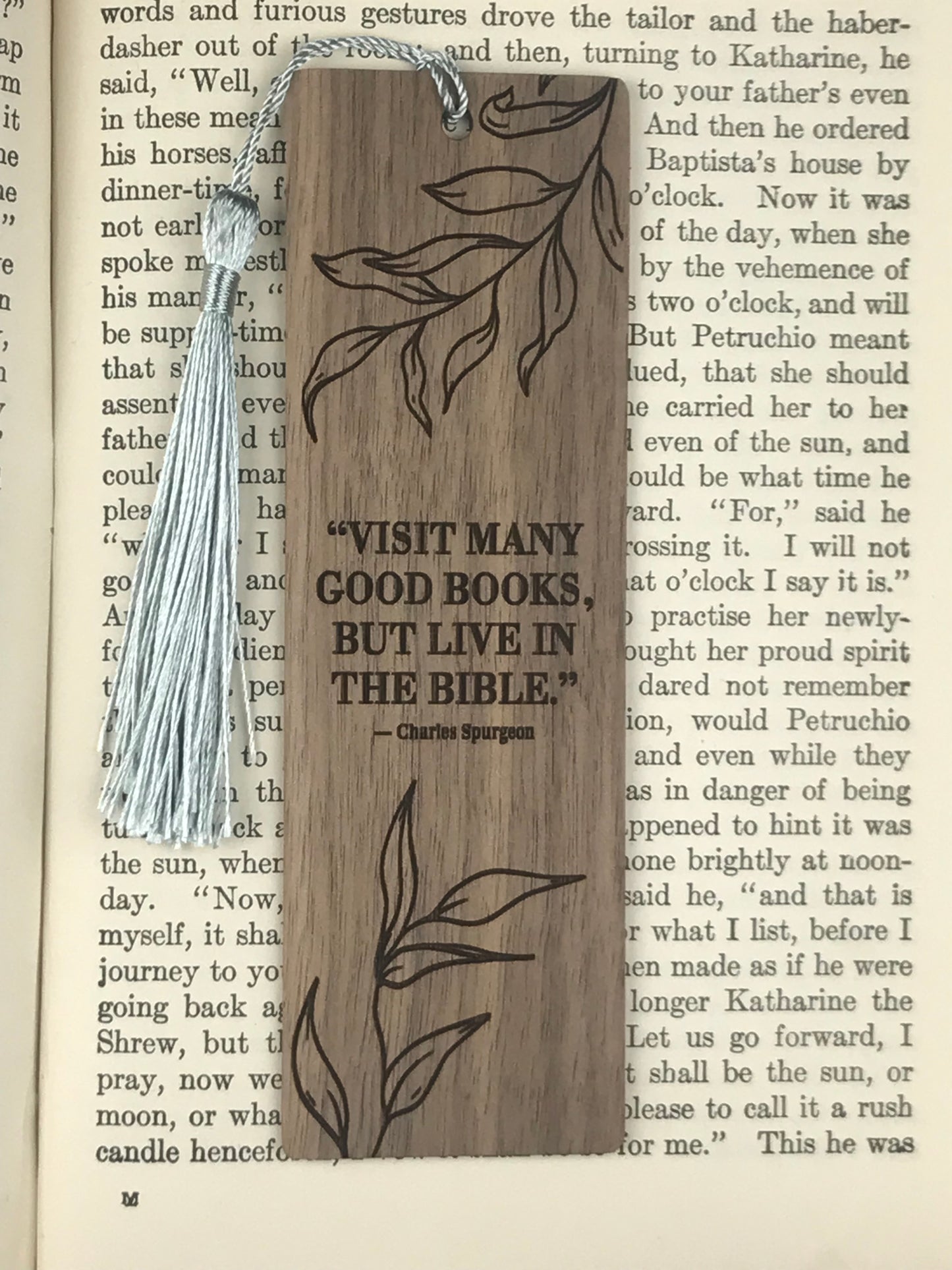 Charles Spurgeon Quote Wooden Bookmark