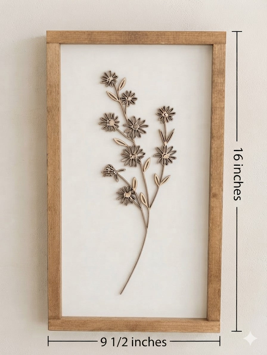 Layered Botanical Wall Art | Ivory
