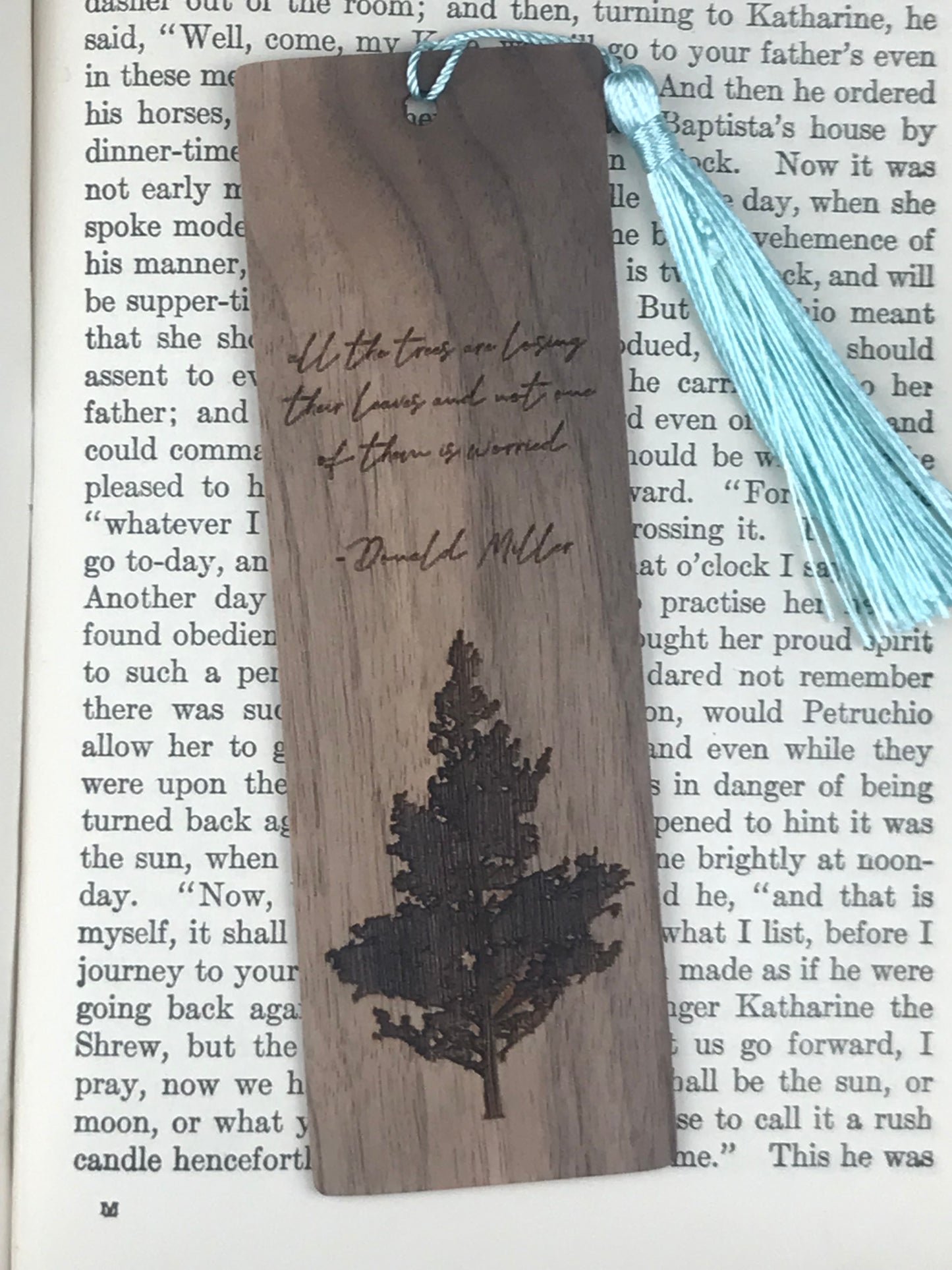 Donald Miller Wooden Bookmark