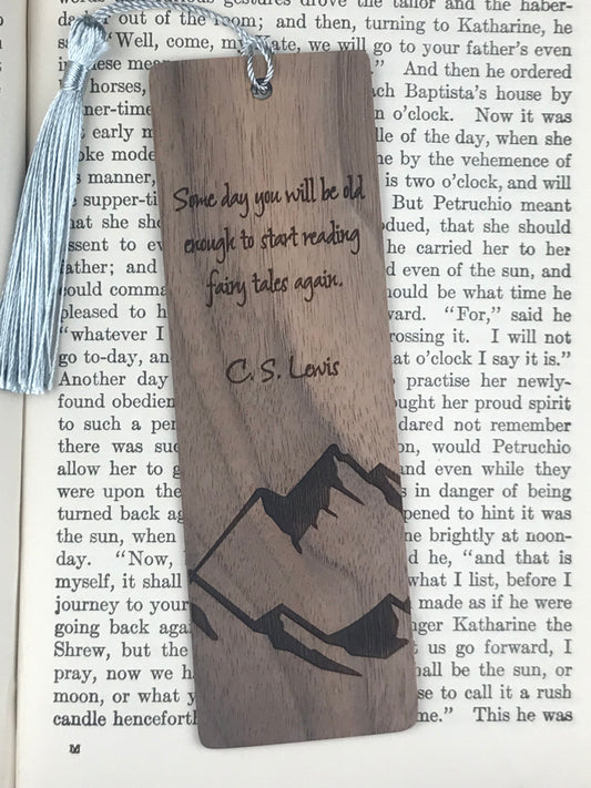 C.S. Lewis - Mountain Wooden Bookmark