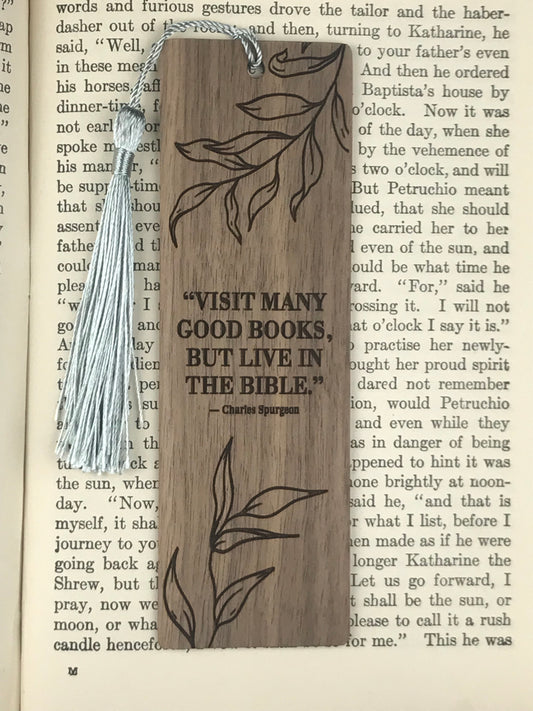 Charles Spurgeon Quote Wooden Bookmark