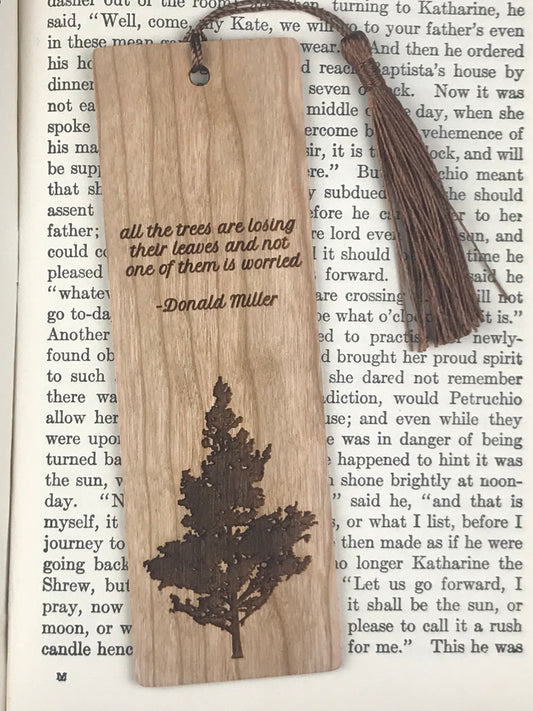 Donald Miller Wooden Bookmark