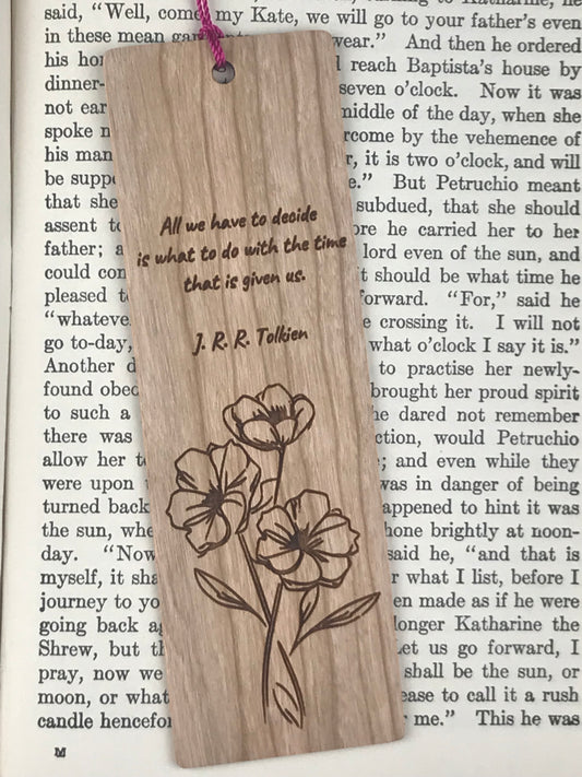 J.R.R. Tolkien | Wooden Bookmark