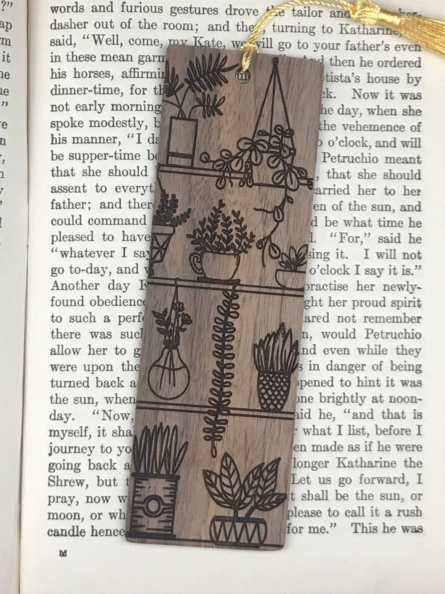 House Plant Wooden Bookmark