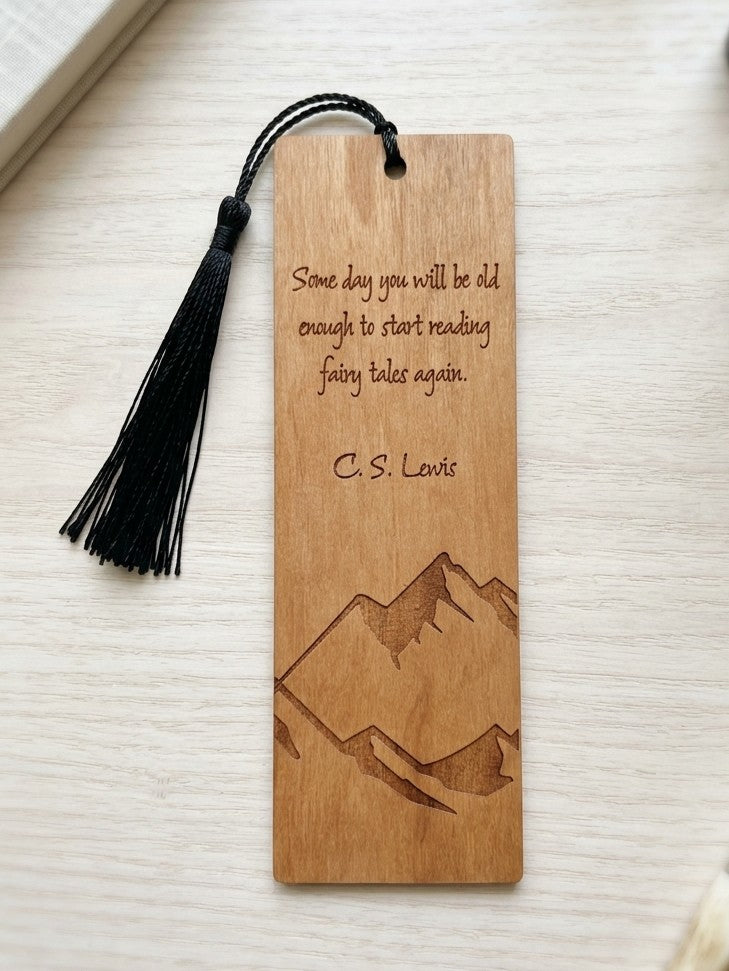 C.S. Lewis Mountain | Wooden Bookmark