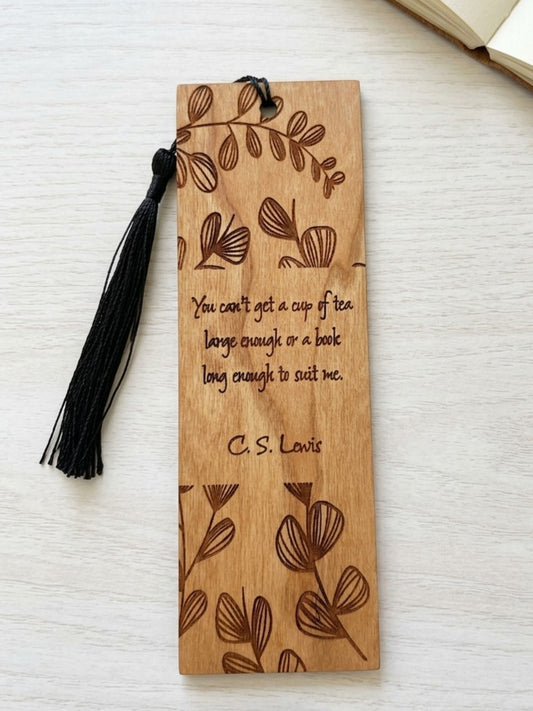 C.S. Lewis Floral | Wooden Bookmark