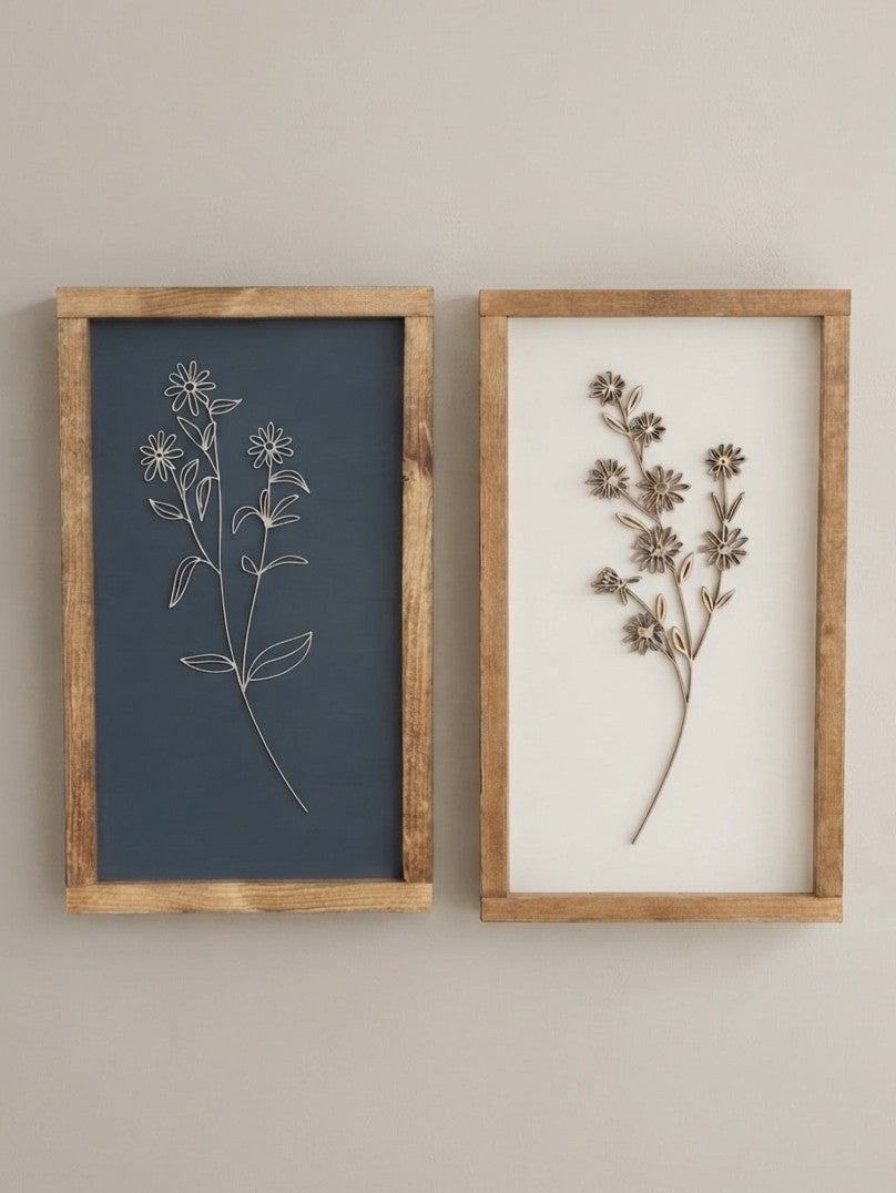 Layered Botanical Wall Art | Set of Two