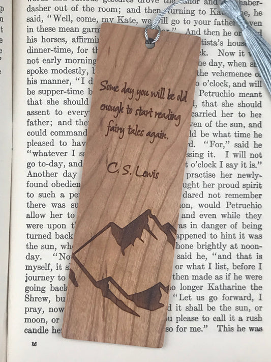 C.S. Lewis Mountain | Wooden Bookmark