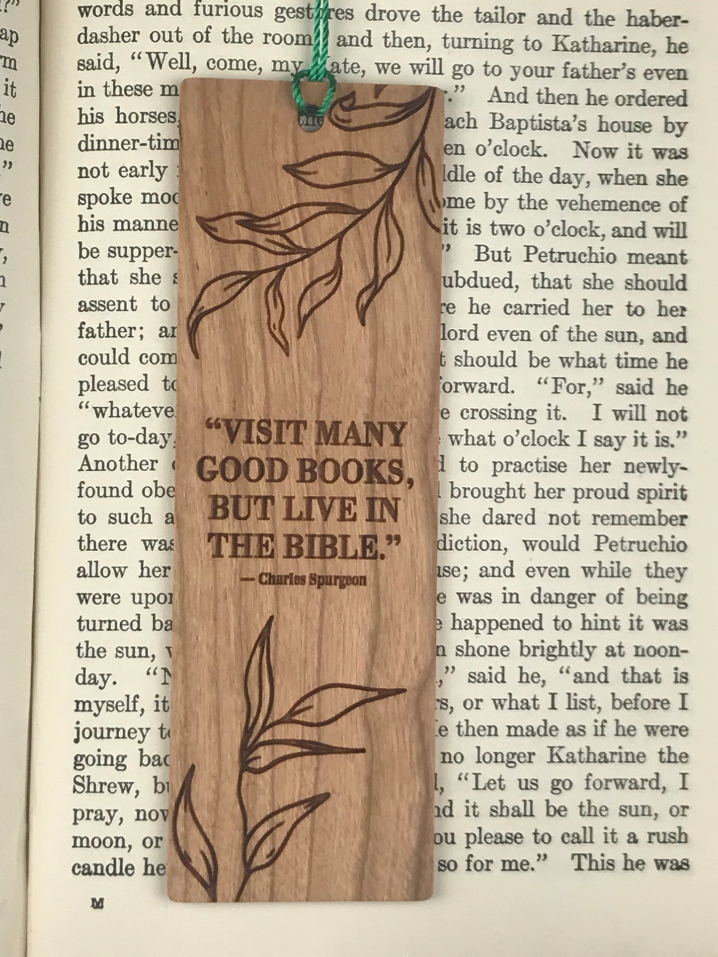 Charles Spurgeon Quote Wooden Bookmark