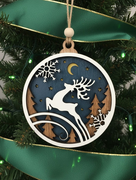 Winter Reindeer Ornament