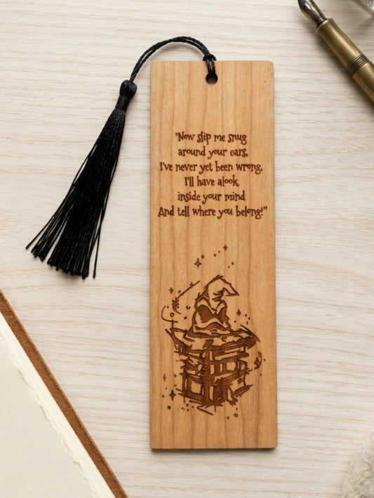 HP Sorting Hat | Wooded Bookmark
