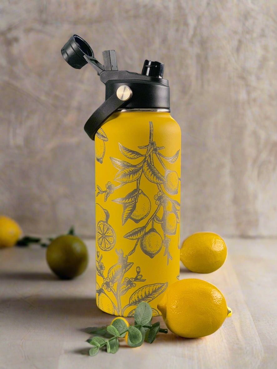 Lemon Themed Sports Tumbler