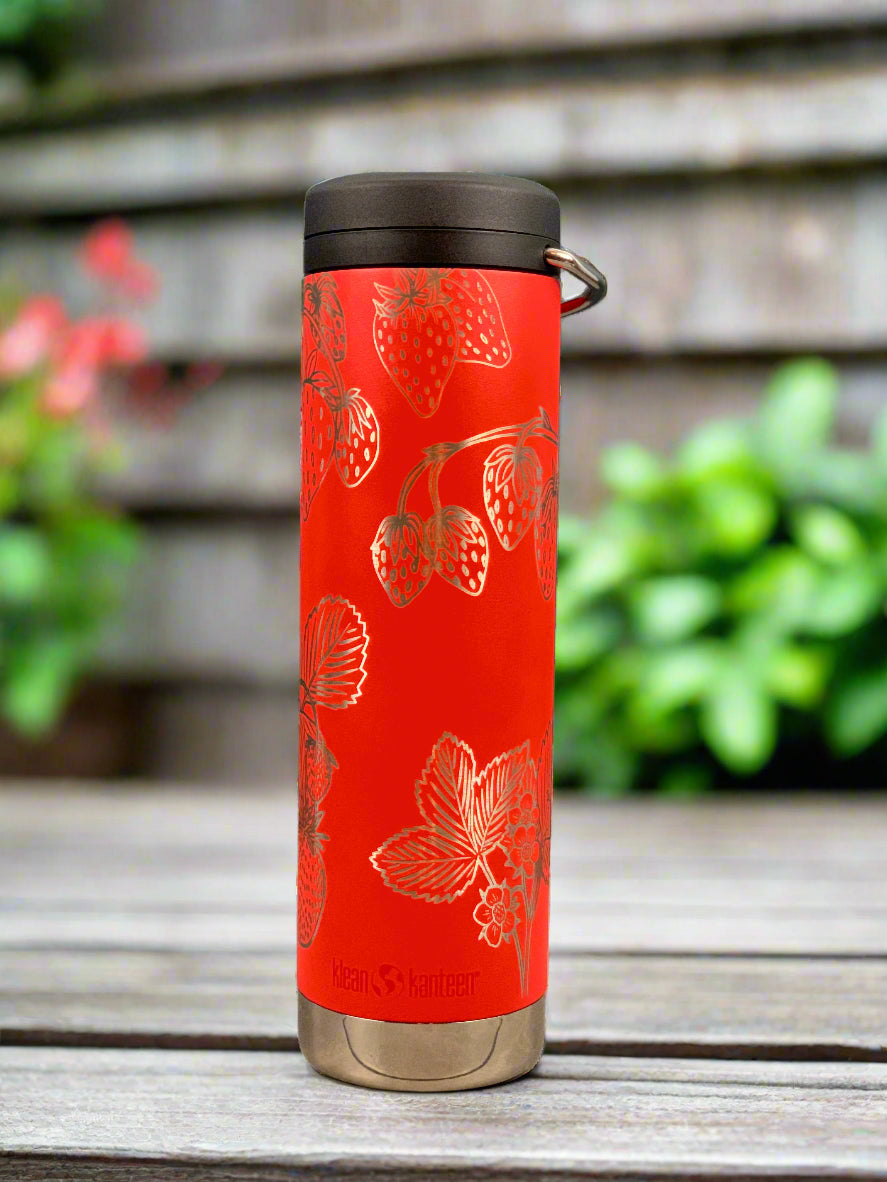 Strawberry Themed Klean Kanteen Tumbler