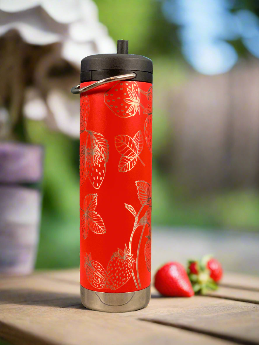 Strawberry Themed Klean Kanteen Tumbler