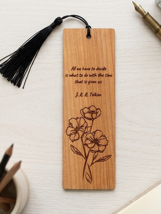 J.R.R. Tolkien | Wooden Bookmark