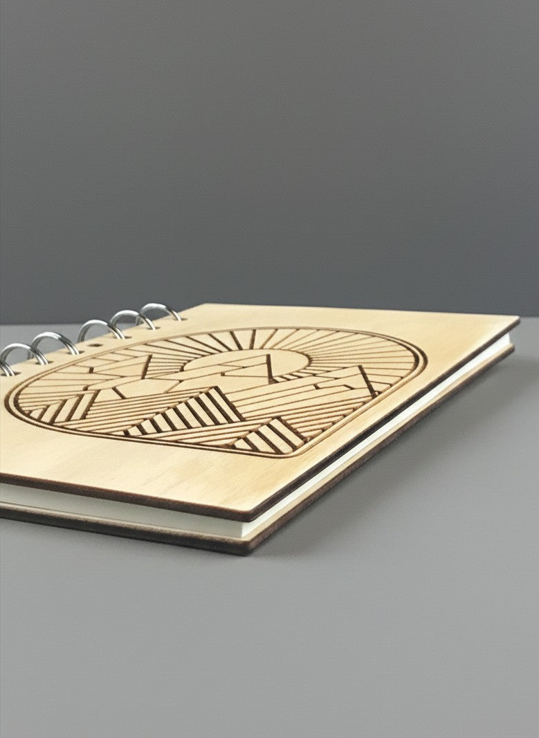 Mountain View | Refillable Wooden Journal