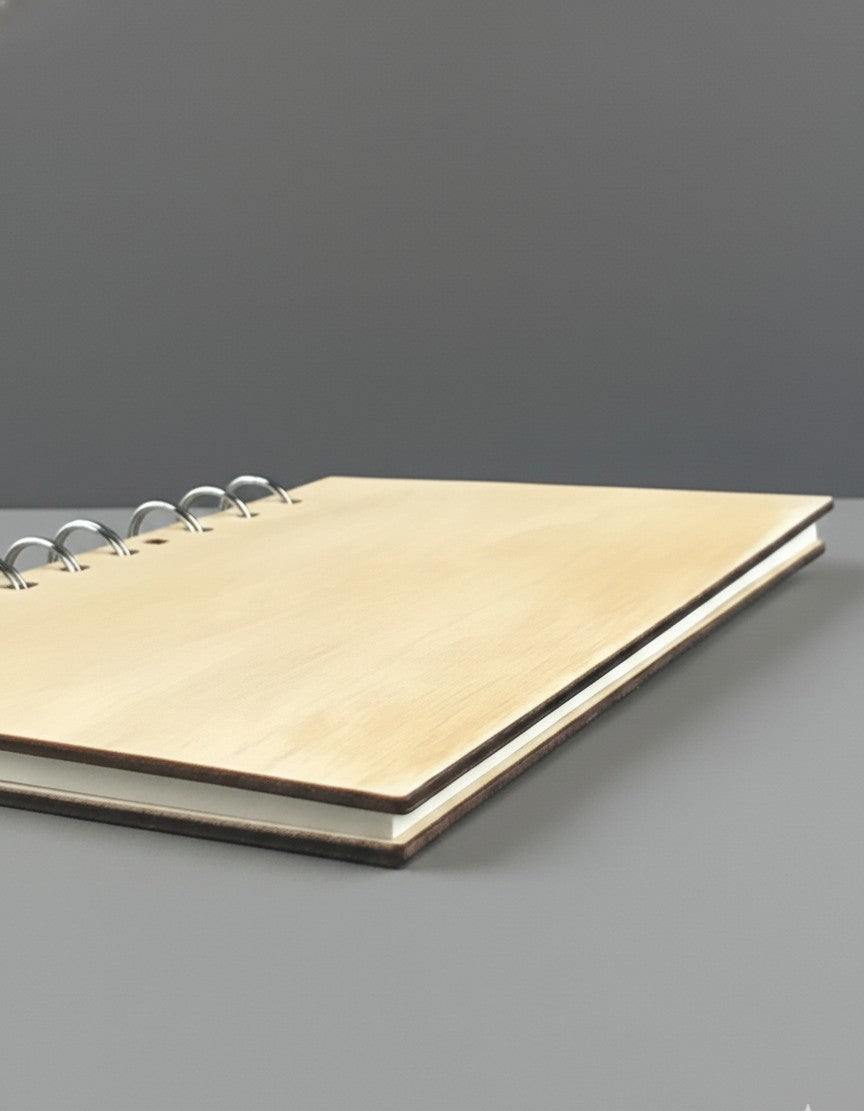 Growth Lives Between The Lines | Refillable Wooden Journal