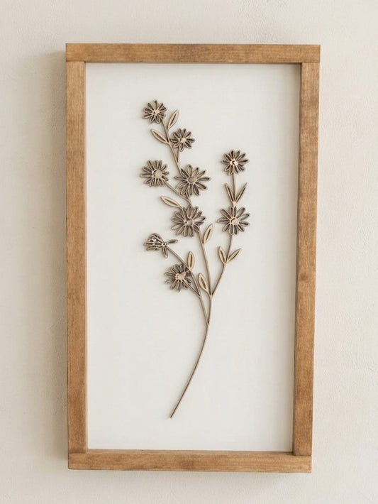 Layered Botanical Wall Art | Ivory