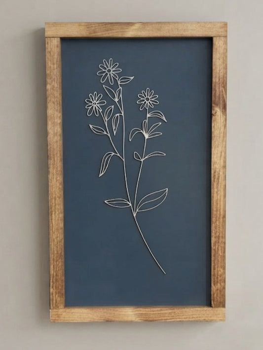 Layered Botanical Wall Art | Blue